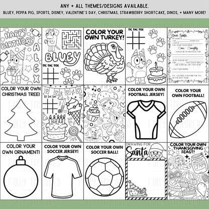 Christmas Coloring & Activity Sheet Packs