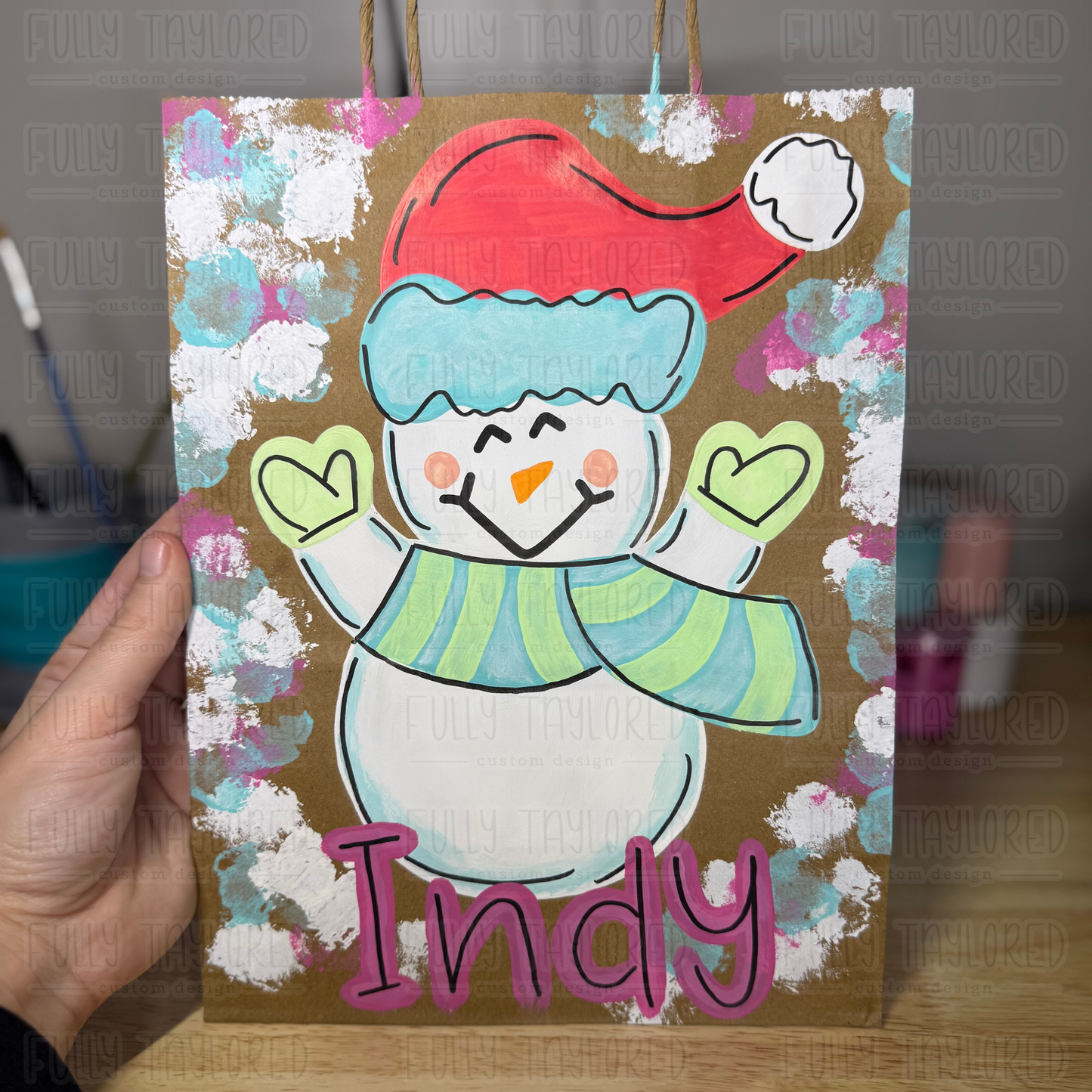 Festive Snowman Gift Bag