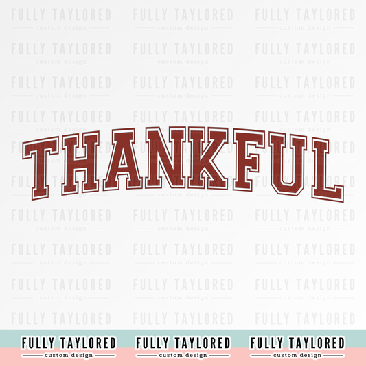 Thankful Red PNG for Sublimation or Print (Digital Download)