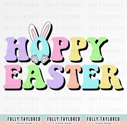 Hoppy Easter Bunny PNG for Sublimation or Print (Digital Download)