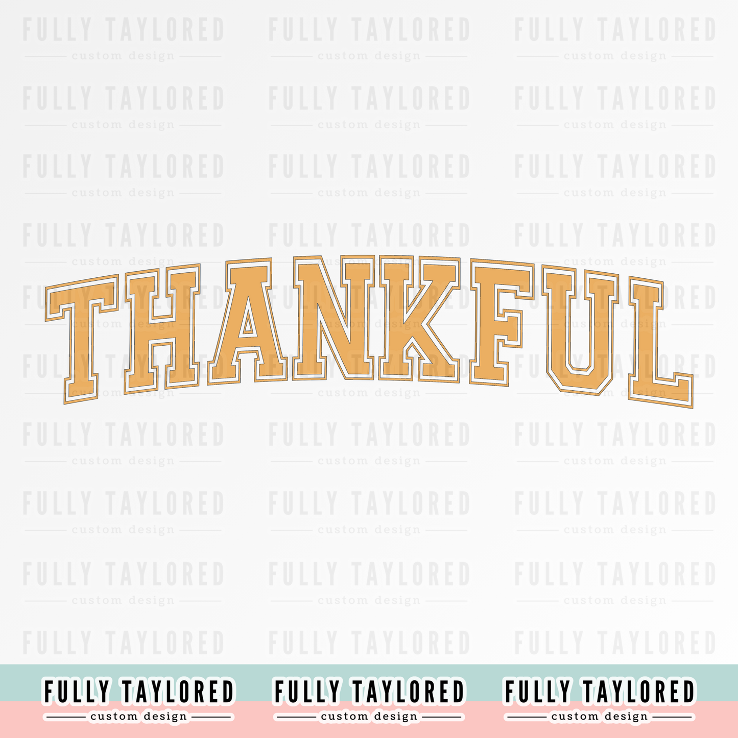 Thankful Yellow PNG for Sublimation or Print (Digital Download)