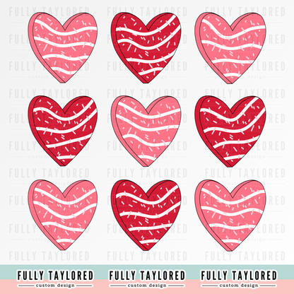 Heart Snack Cakes PNG for Sublimation or Print (Digital Download)