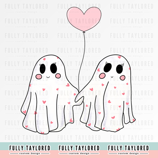 Valentine's Day Ghosts PNG for Sublimation or Print (Digital Download)