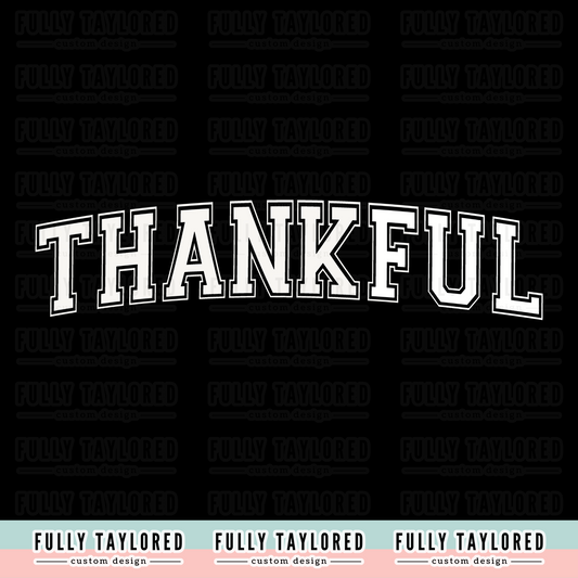 Thankful White PNG for Sublimation or Print (Digital Download)