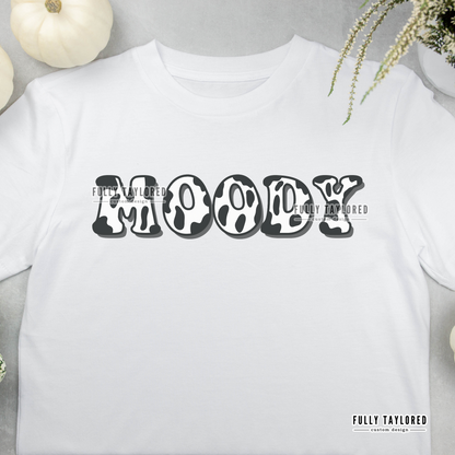 Moody B&W PNG for Sublimation or Print (Digital Download)