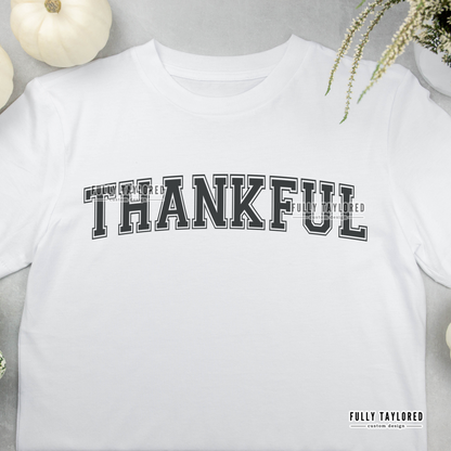 Thankful Black PNG for Sublimation or Print (Digital Download)