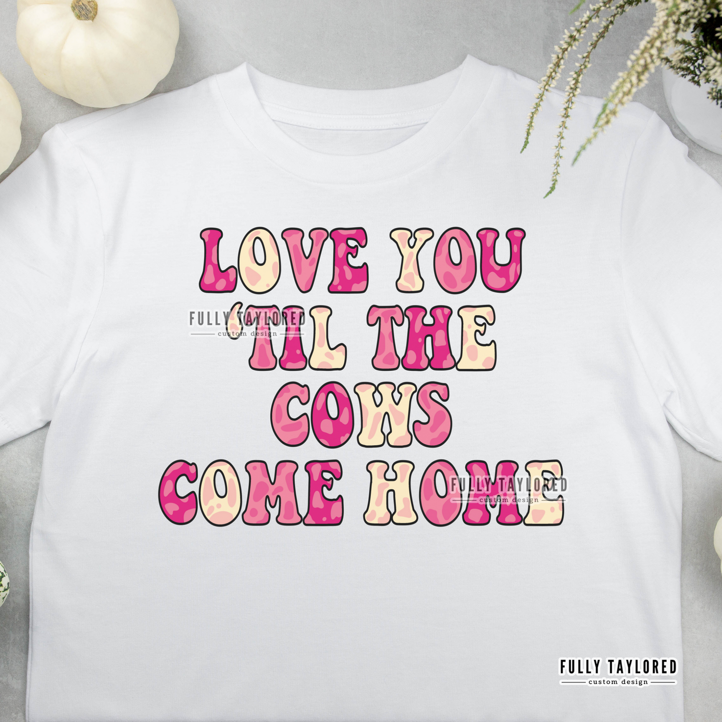 Love You Cows PNG for Sublimation or Print (Digital Download)