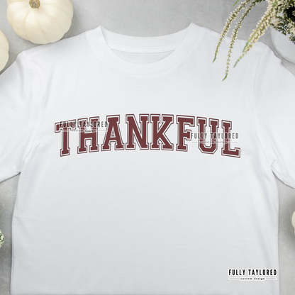 Thankful Maroon PNG for Sublimation or Print (Digital Download)