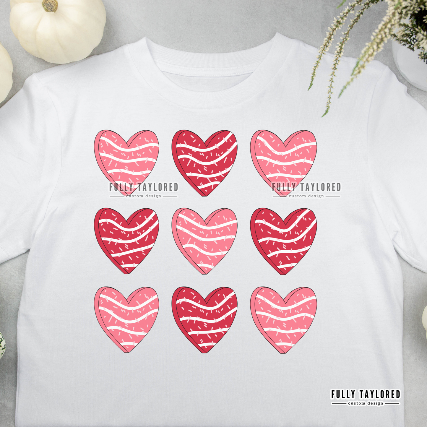 Heart Snack Cakes PNG for Sublimation or Print (Digital Download)