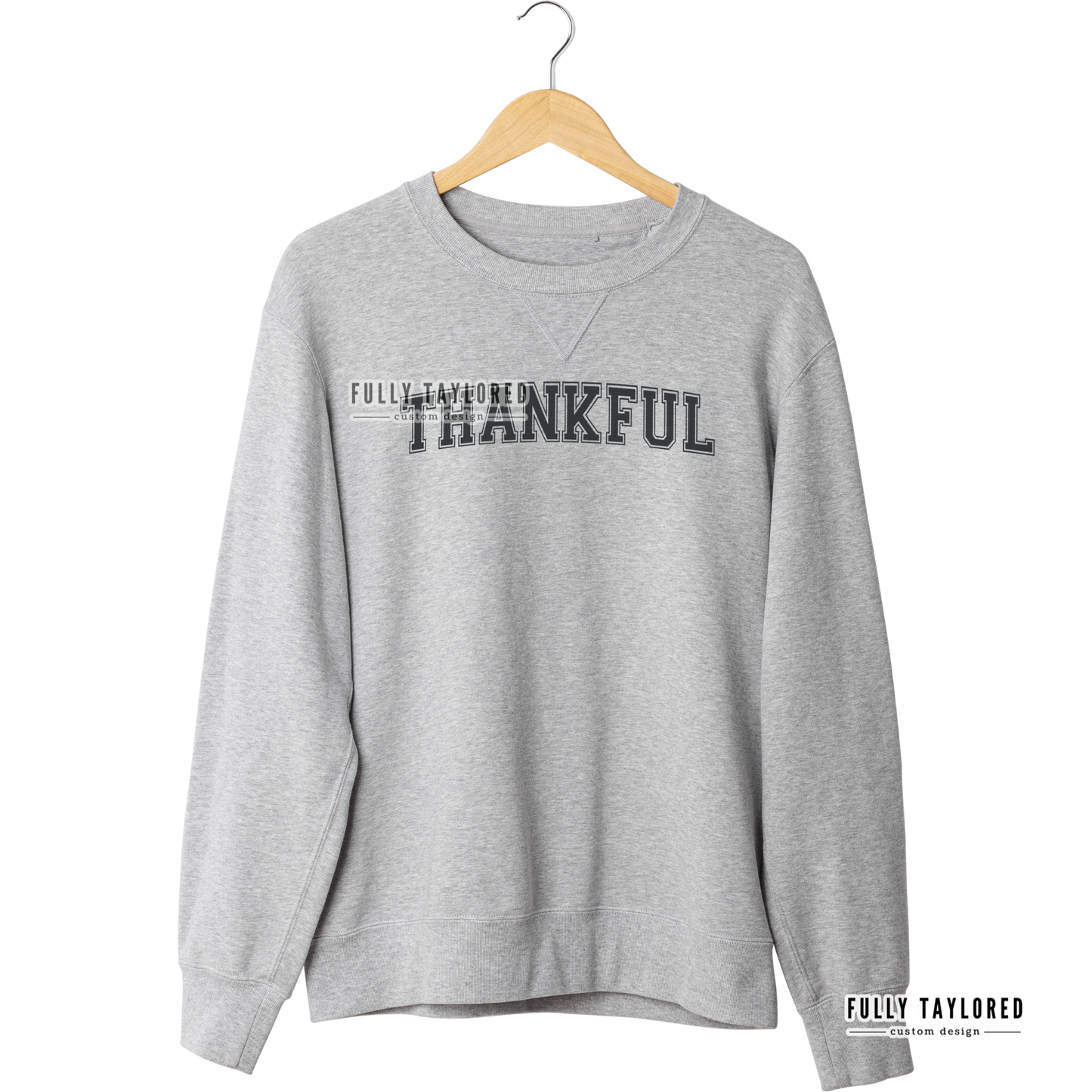 Thankful Black PNG for Sublimation or Print (Digital Download)