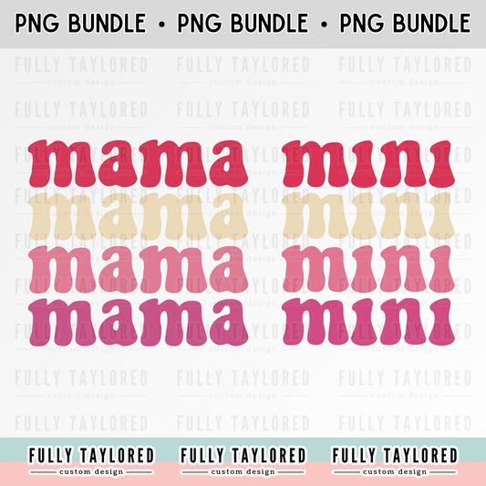 Mama and Mini PNG BUNDLE for Sublimation or Print (Digital Download) (2 Files)