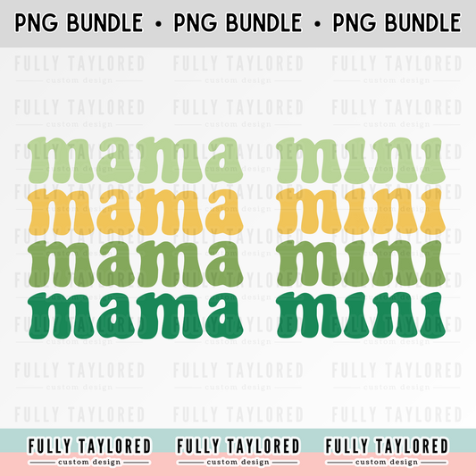 Mama and Mini PNG BUNDLE for Sublimation or Print (Digital Download) (2 Files)