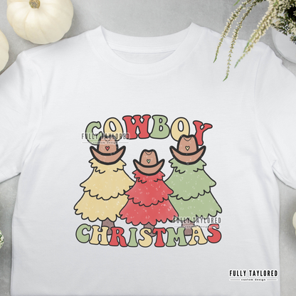 Cowboy Christmas PNG for Sublimation or Print (Digital Download)