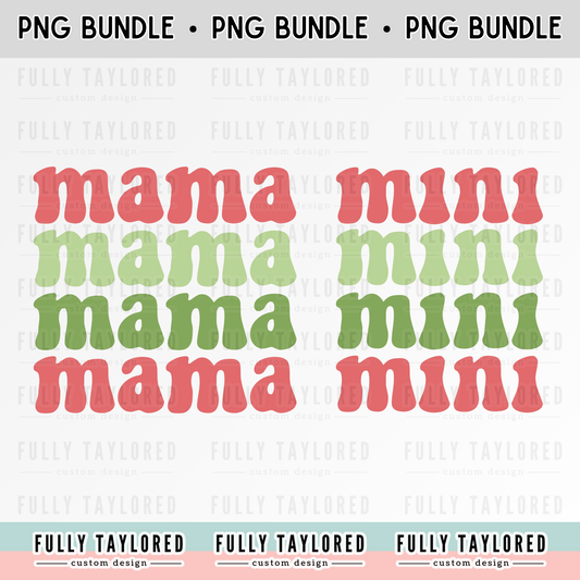 Mama and Mini PNG BUNDLE for Sublimation or Print (Digital Download) (2 Files)