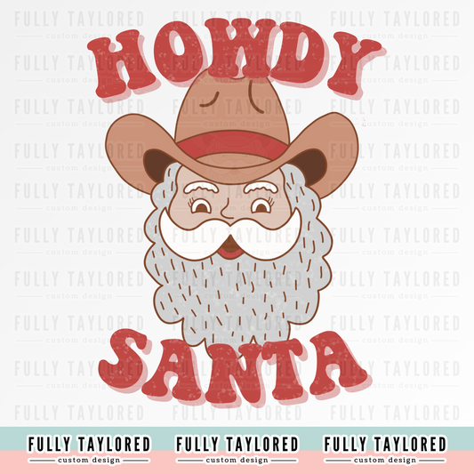 Howdy Santa PNG for Sublimation or Print (Digital Download)