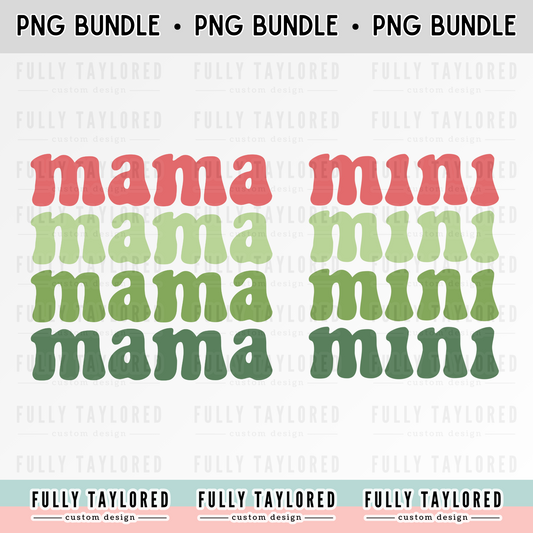 Mama and Mini PNG BUNDLE for Sublimation or Print (Digital Download) (2 Files)