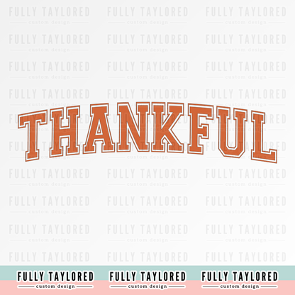 Thankful Orange PNG for Sublimation or Print (Digital Download)