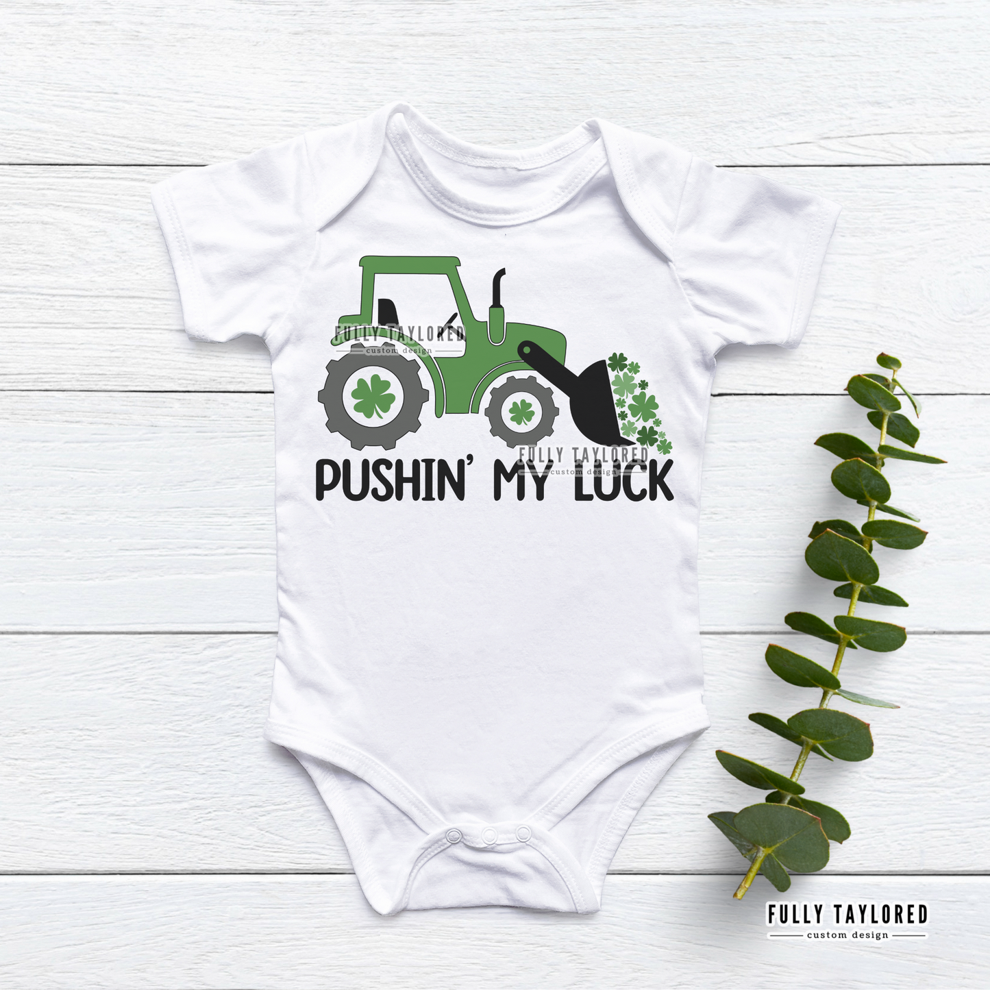 Pushin' My Luck Tractor PNG BUNDLE for Sublimation or Print (Digital Download) (2 Files)